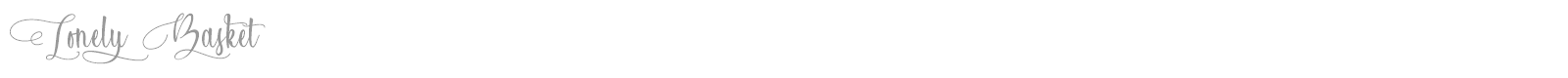Lonely Basket font preview